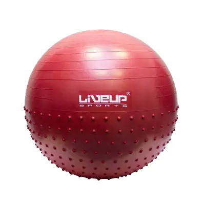 картинка Мяч LiveUp для фитнеса массажный+насос LS3569 