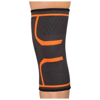 картинка Суппорт колена эластичный IN197 черно оранжевый 