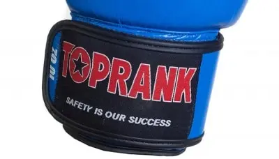 картинка Боксерские перчатки Top Rank Prof натуральная кожа 12 унций синие 